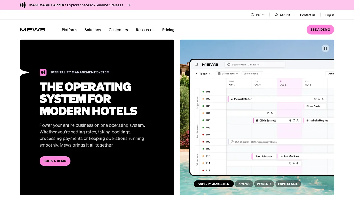 Mews — the Sfera Hotel property management system (PMS)